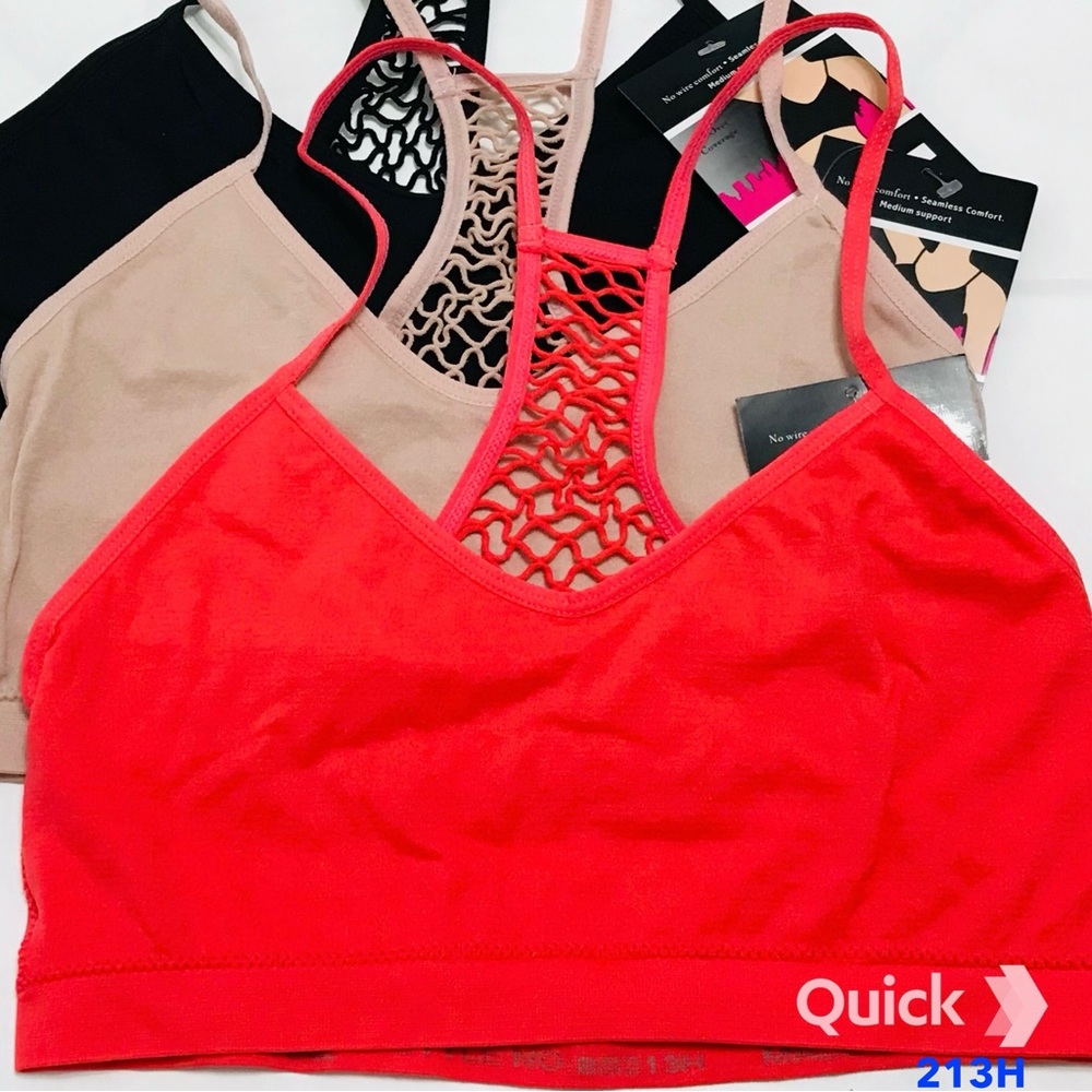 S - NWT 3 pcs Wireless Sports Bralettes